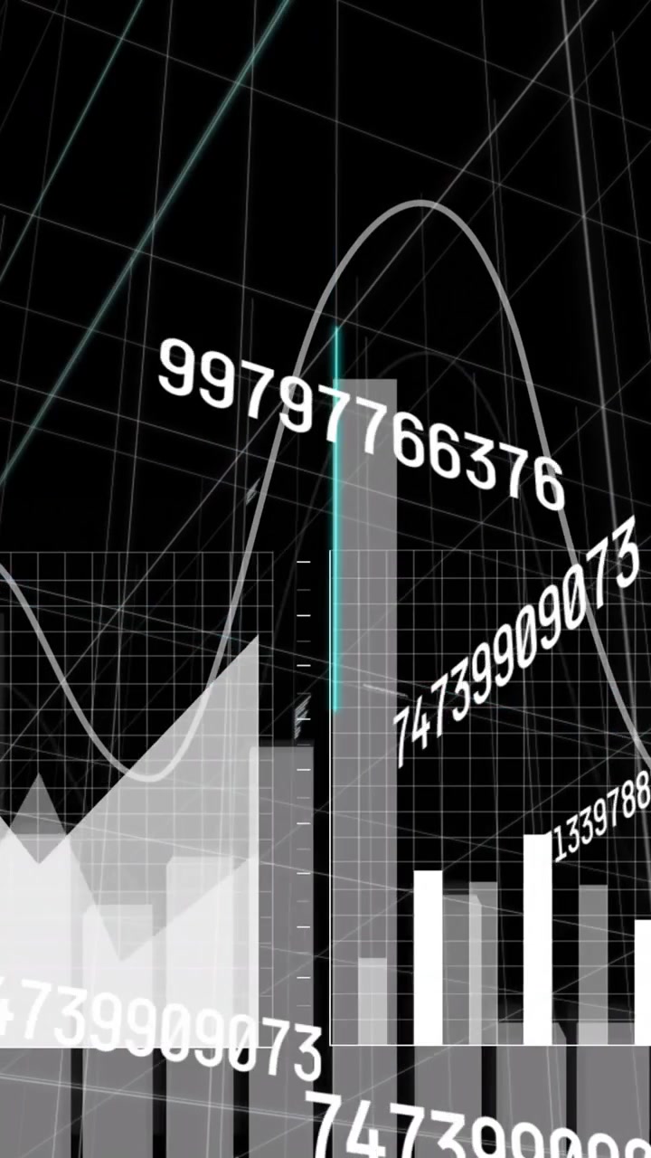 Animation of financial data processing over statistics