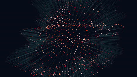 intrincada y interconectada red de líneas iluminadas sobre un fondo oscuro