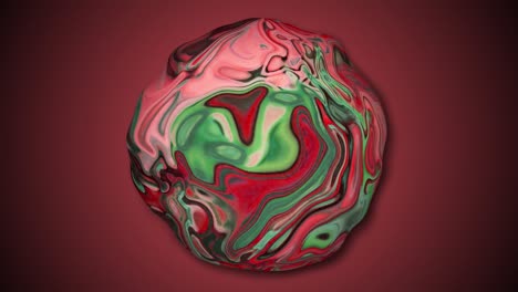 liquid colorful distorted sphere. abstract sphere on gradient background.