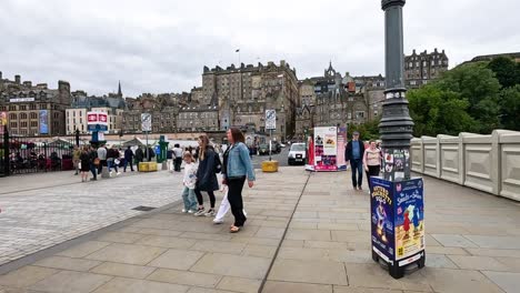 crowds enjoy festival activities on the bridge