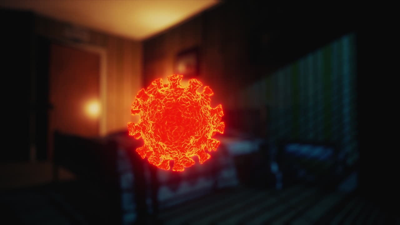 빈 호텔 방에서 코로나19 코로나바이러스