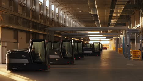 automated guided vehicles in an industrial setting