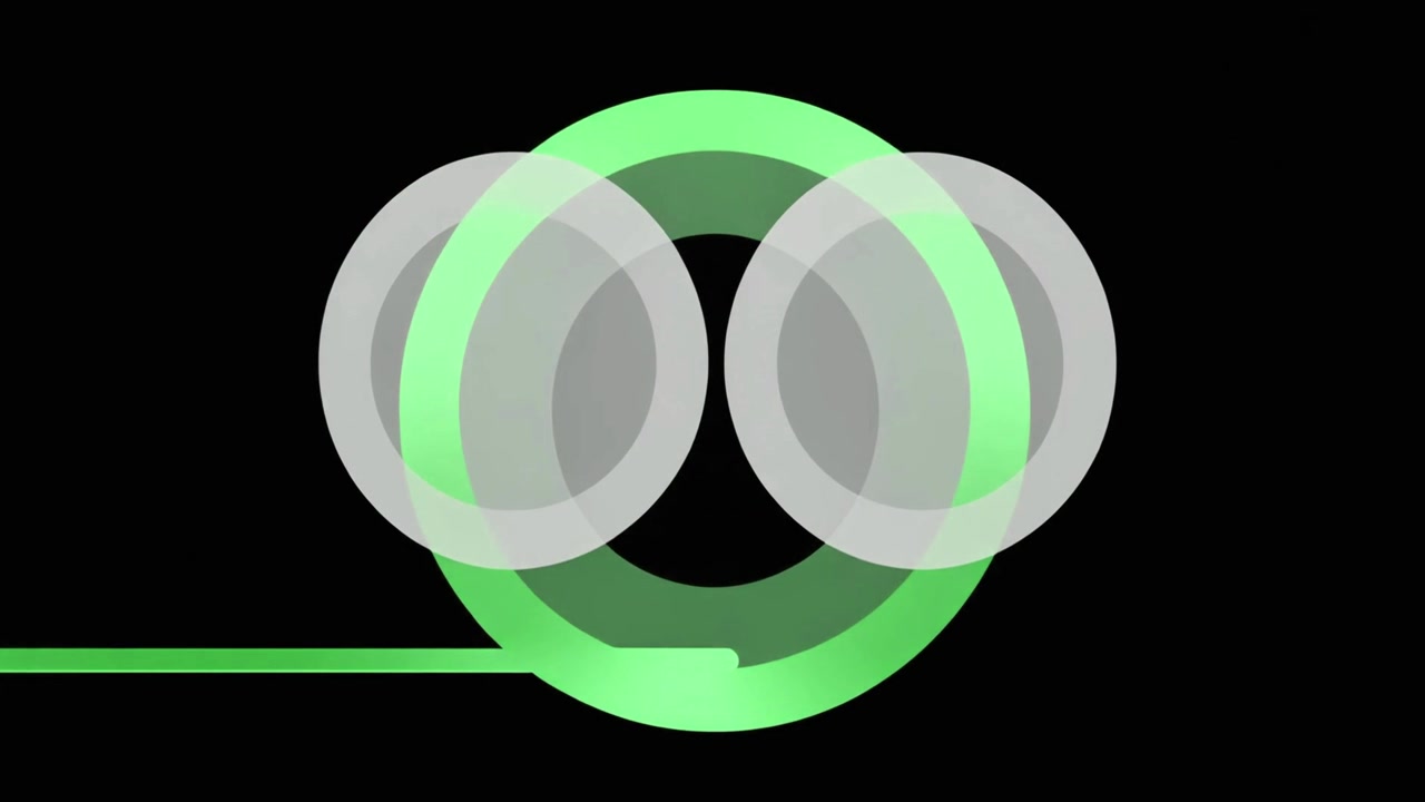 Abstrakt animation af geometriske former og linjer
