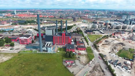 City-aerial-view-over-Copenhagen-HC-Oersted-Power-Station