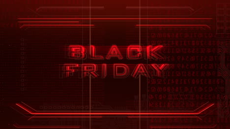 Animation-intro-text-Black-Friday-and-cyberpunk-animation-background-with-computer-matrix-numbers-and-grid-3
