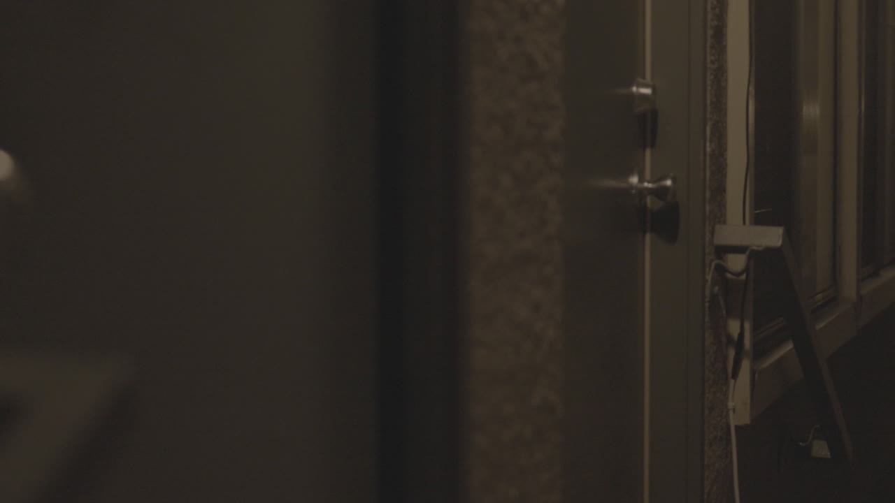 primer plano suave de la puerta