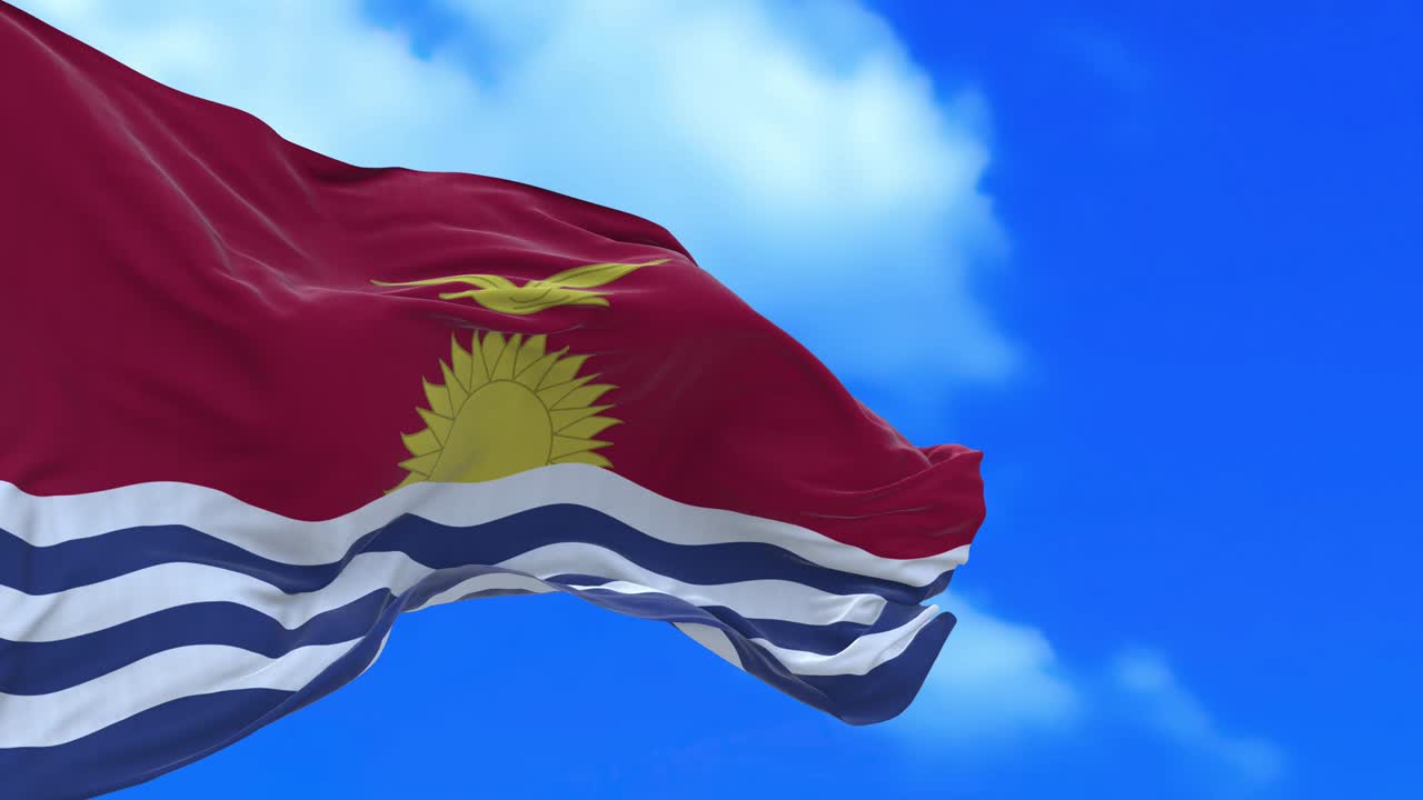 Loop continuo della bandiera della Repubblica di Kiribati
