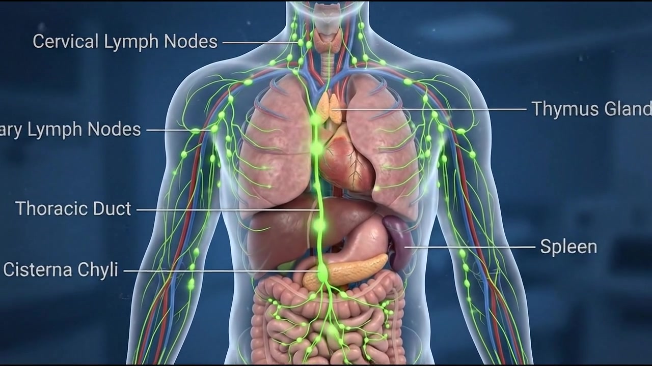 Full torso anatomical diagram showing respiratory and digestive organ systems