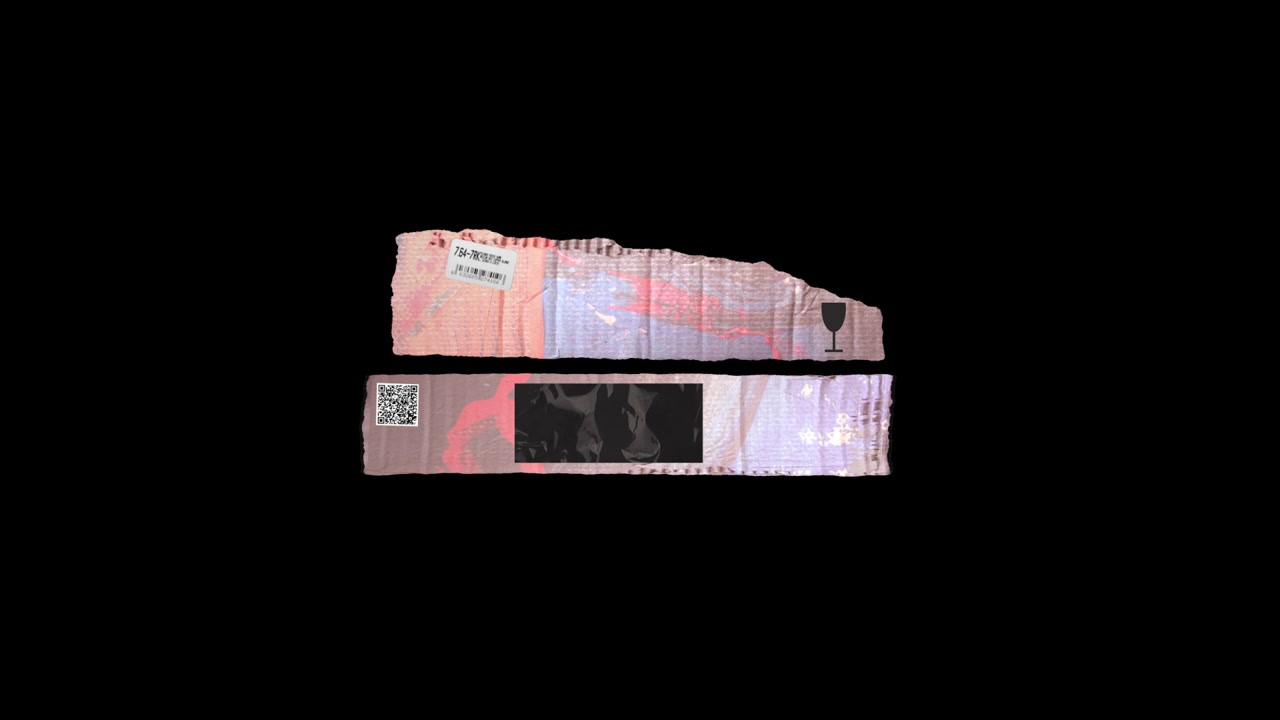Two Cardboard Shipping Boxes Appearing and Disappearing on Black Background