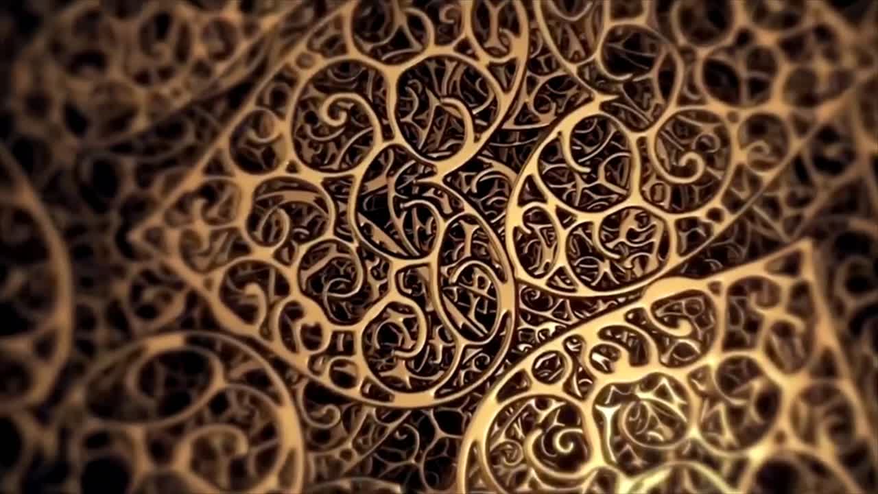 Dynamic Golden Swirling Abstract Design Background
