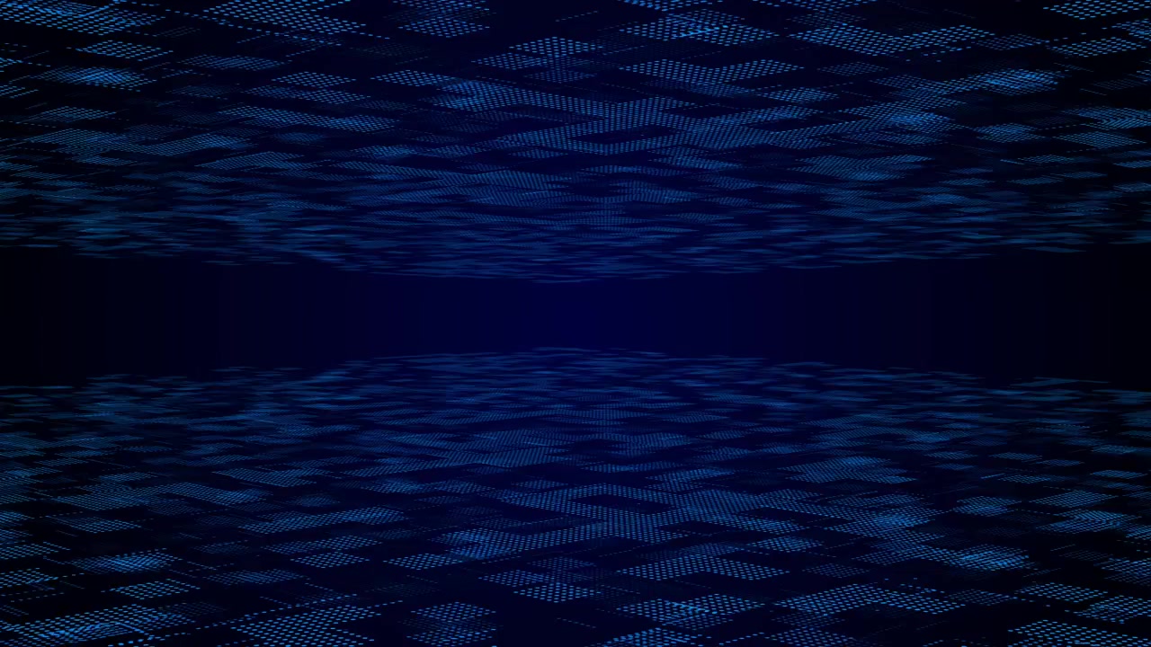 Abstract Digital Background with Moving Blue Dotted Grid