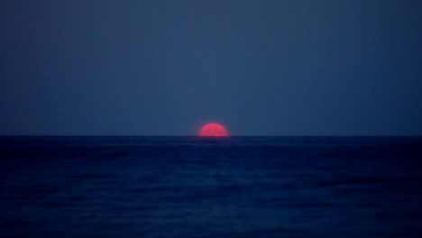 full moon over sea 4k