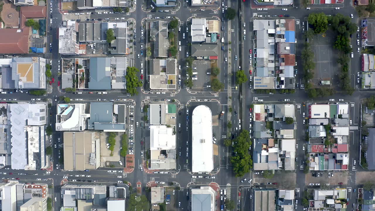 도시 교차로 의 공중 사진