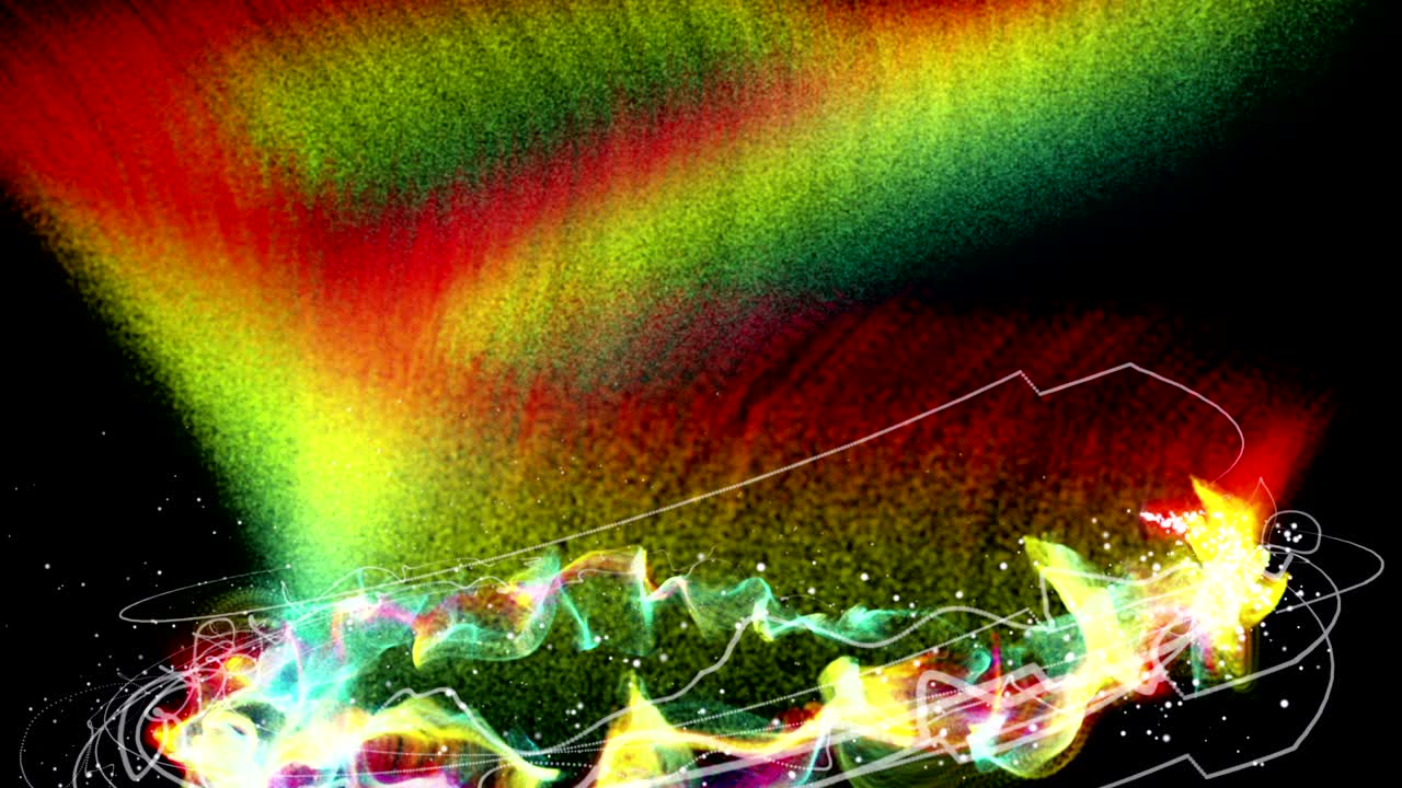 anillo de partículas fondo abstracto, animación