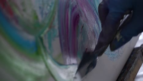 Pintura abstracta en lienzo