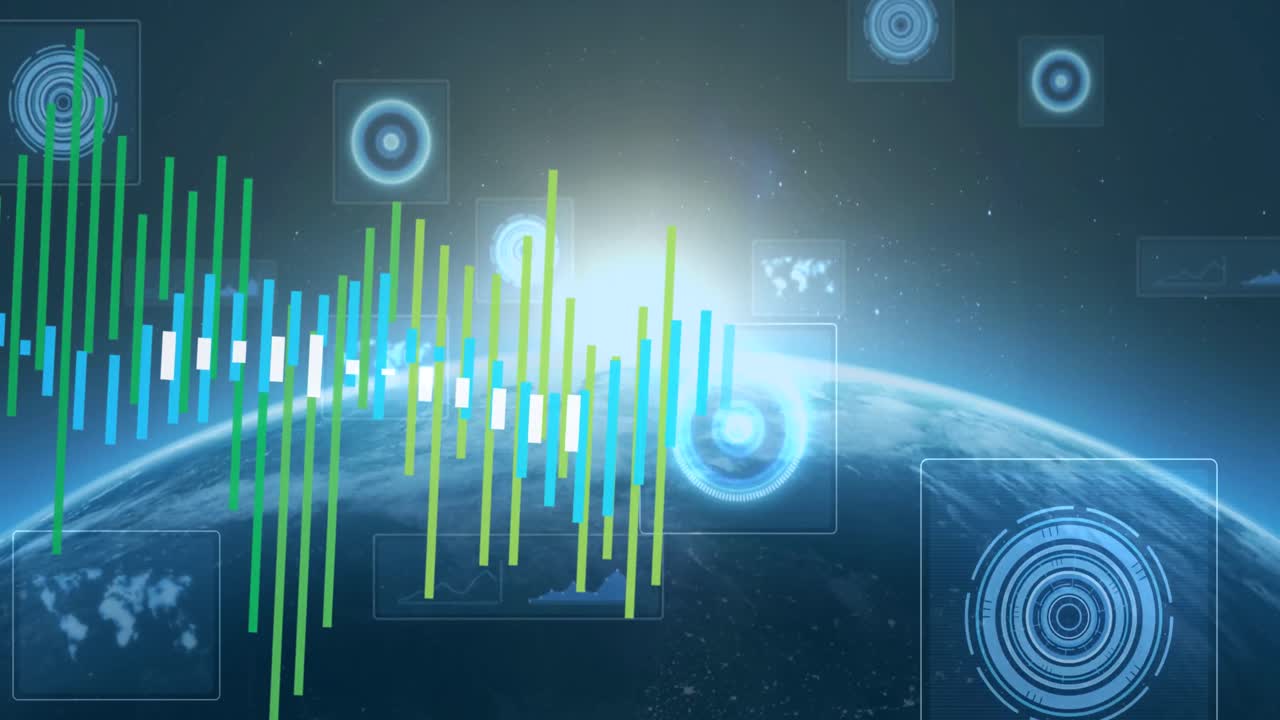animación del globo sobre el procesamiento de datos