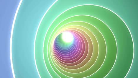 abstract color round background 3d space tunnel animation