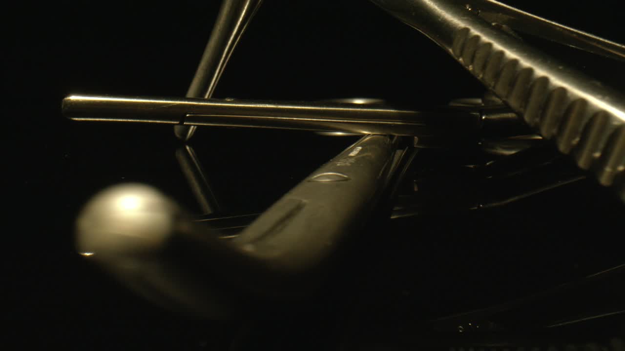 equipo médico ángulo macro lento