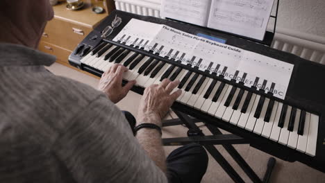 playing keyboard