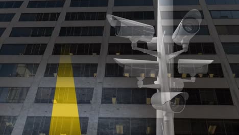 animación de cámaras sobre el paisaje urbano de datos
