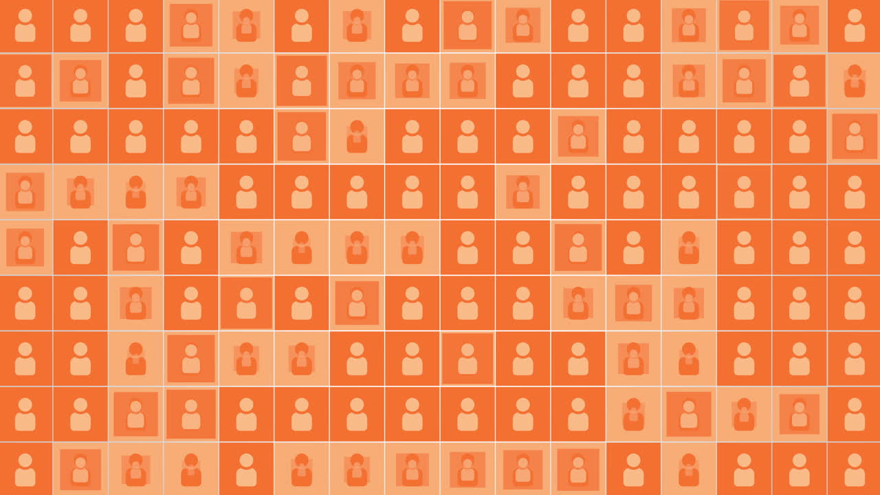 iconos de persona de movimiento en el fondo de red simple 2