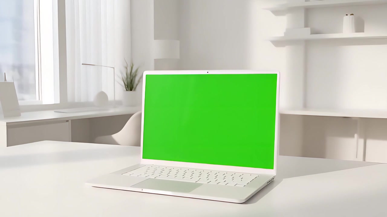 Video Mockup Schermo Verde Laptop 4K