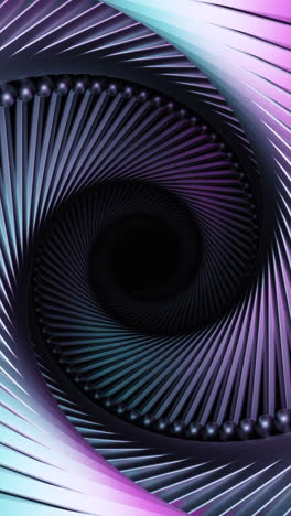 túnel espiral 3d abstracto con cuentas