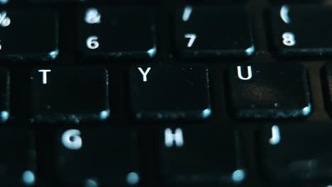 detalles de macro de teclado con movimiento deslizante
