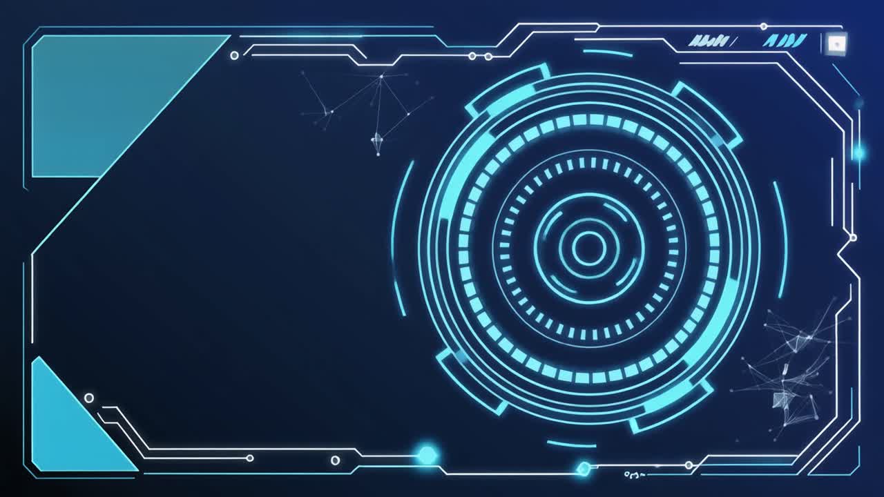 Futuristic Blue Digital HUD Interface Animation