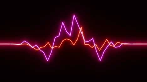 4k abstract digital neon waveform.