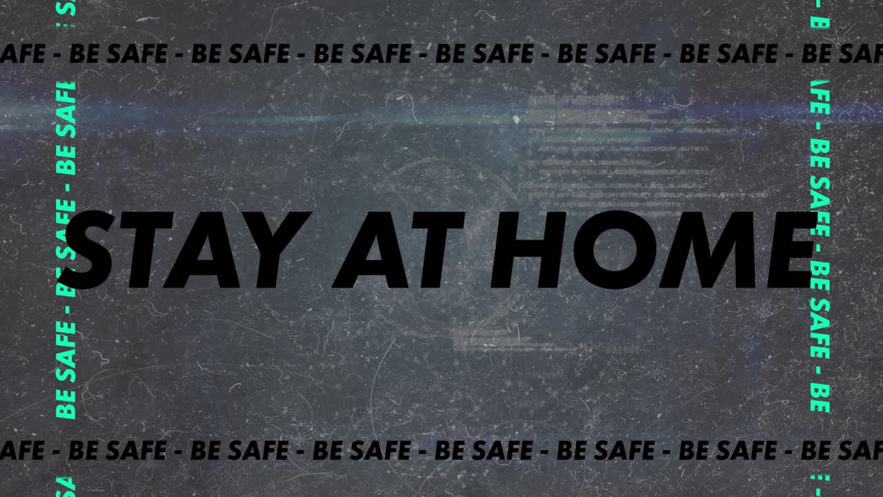 연결 네트워크를 통해 집에 머무는 텍스트의 애니메이션