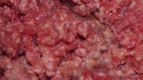 the minced pork is well minced