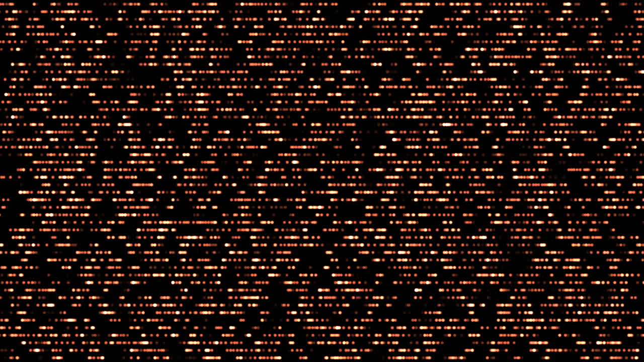 Abstract Pattern of Orange Dots on Black Background