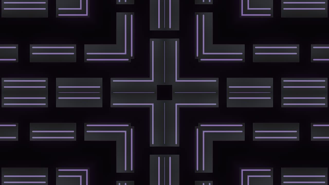 Purple Neon Geometric Pattern