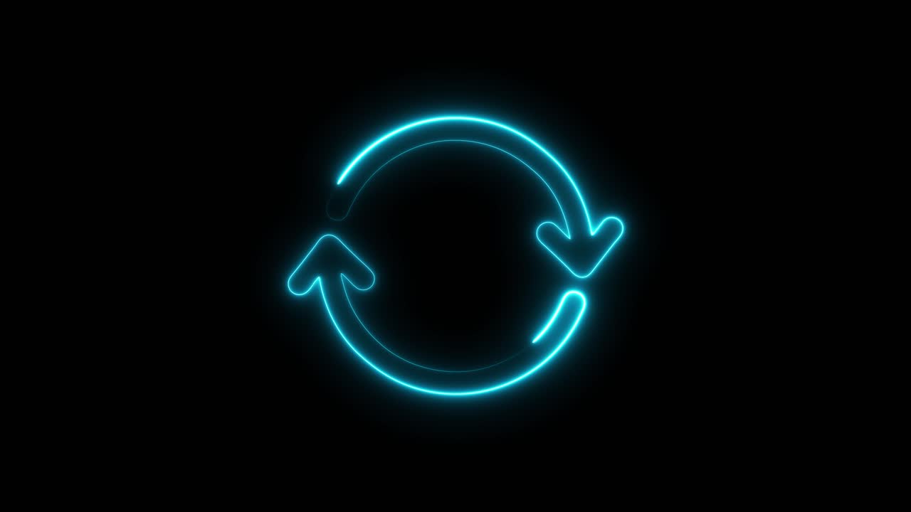 Neon Recycle Arrow
