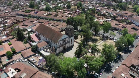 Exterior-Orbit-Of-Basilica-De-Nuestra-SeÑora-De-La-Salud-In-Patzcuaro-Michoacan