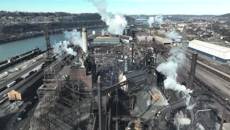 USS-Stahlwerk-In-Braddock,-Pennsylvania-In-Amerika