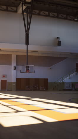 empty indoor basketball court