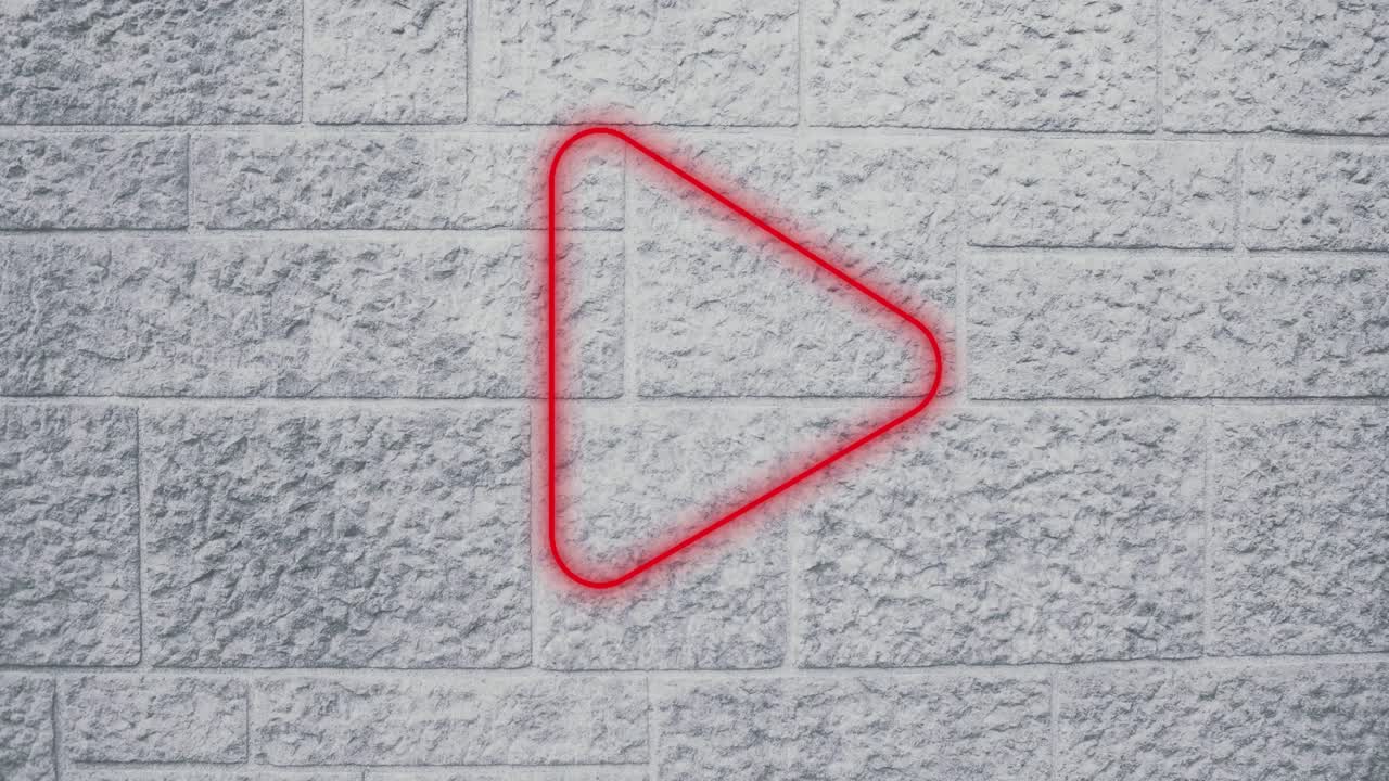 pulgares hacia abajo signo de neón en la pared de ladrillo 4k