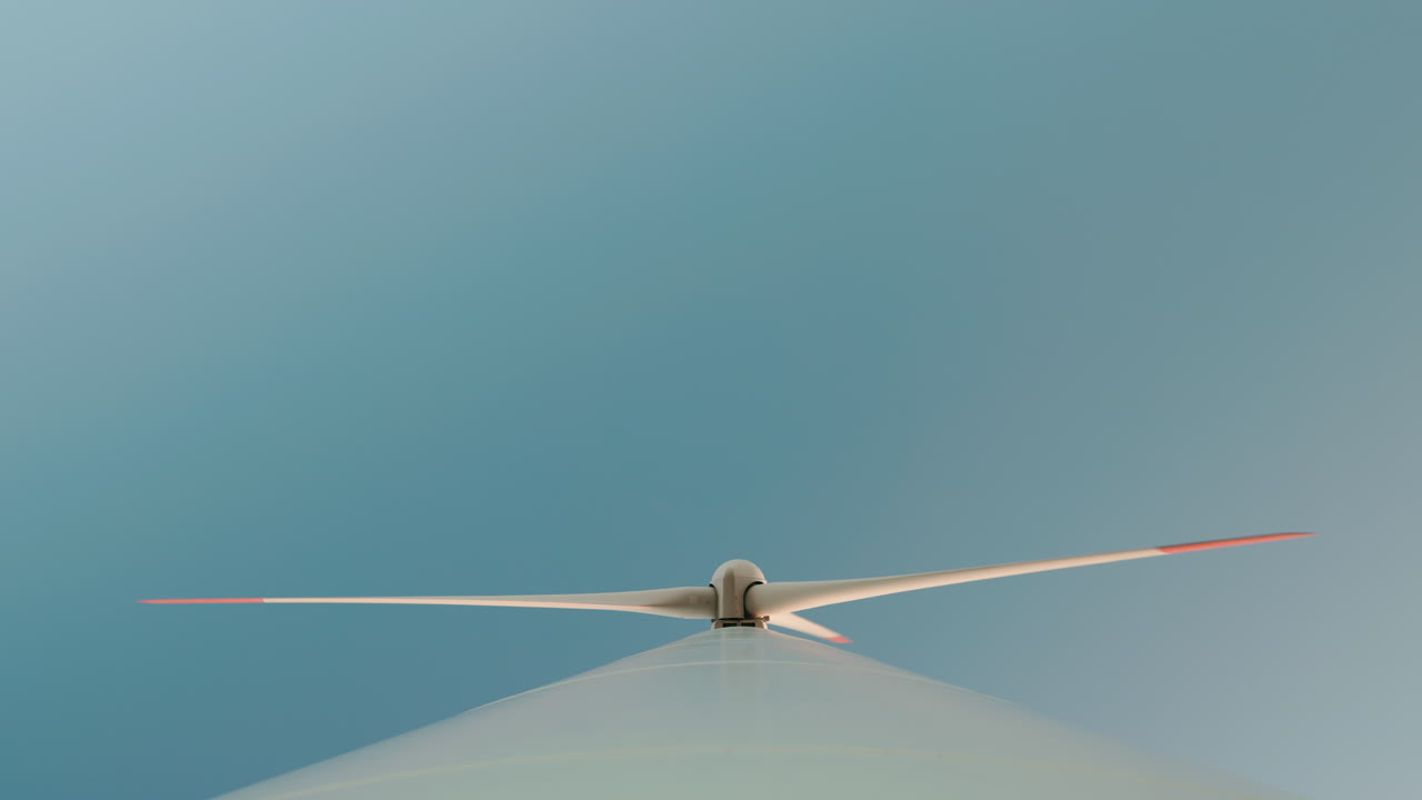 Wind Turbine Against Blue Sky