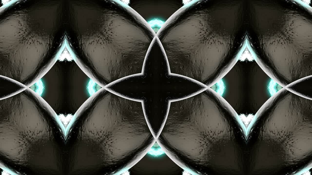 Looped Abstract ornate decorative background. 3d Kaleidoscope or mandala.