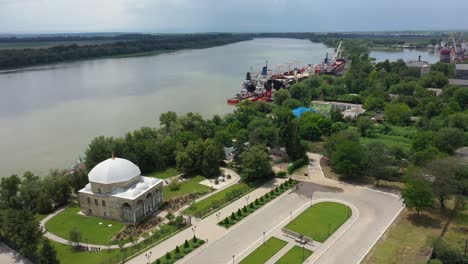 parque izmail cerca del río danubio vista aérea