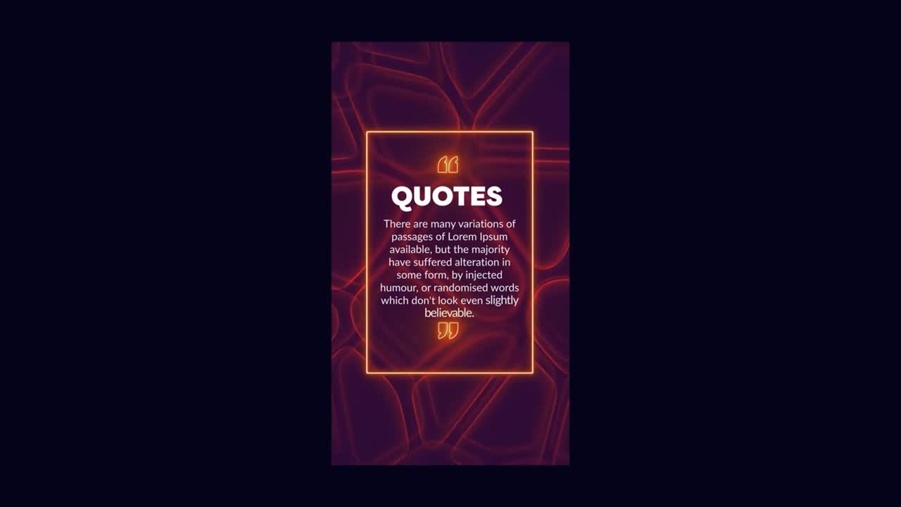 Neon typography for social stories