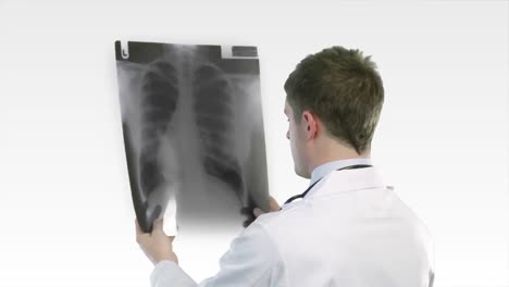 doctor looking at an xray