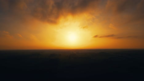 sunset in the yellow sky