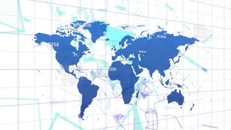 animation of network of connections over world map