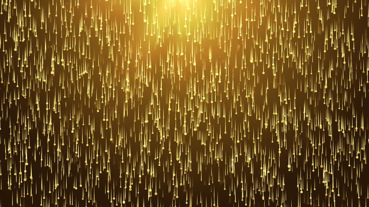 4k 레인 입자 금 럭셔리 원활한 루프 애니메이션