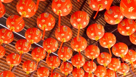 traditional silk red lanterns of chinese