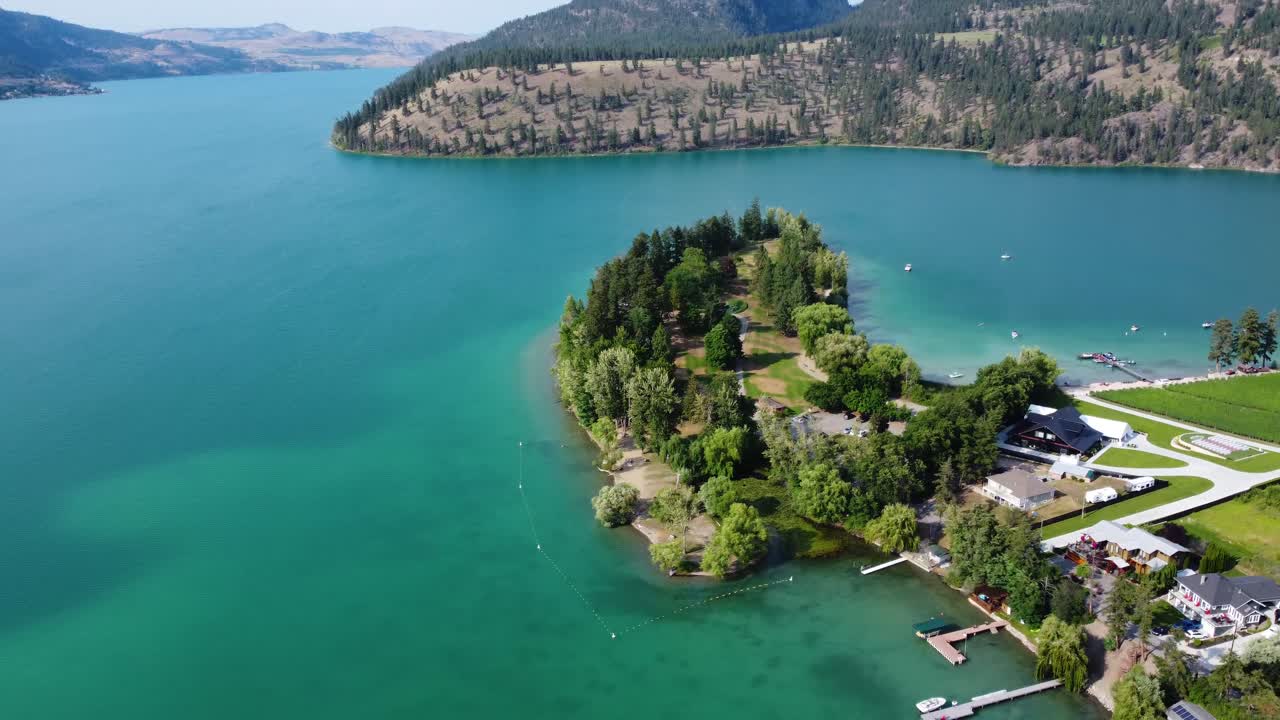 oyama bc, kaloya park | bc parks, kalamalka lake | lakecountry british columbia, canada | okanagan scenic view | peninsula | panoramic view | colorful turquoise blue water | public swimming area