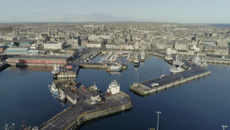 aerial footage of fraserburgh harbour in aberdeenshire